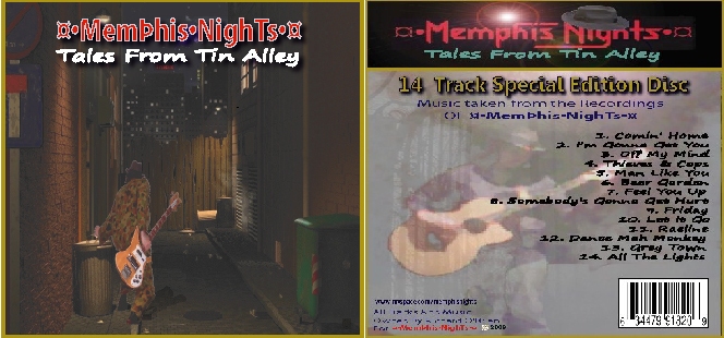 Memphis Nights- Tales From Tin Alley CD Cover & Back